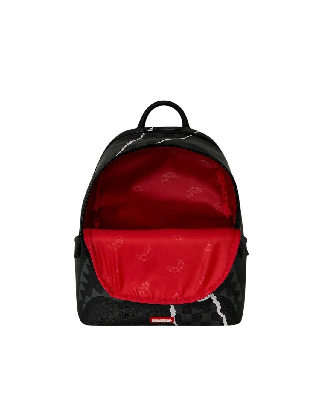 Zaino Center Rip Revealing Gray Check Sprayground