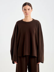 Vicolo oversized gathered sweatshirt