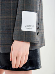 Vicolo Karo-Doppelreiher-Jacke