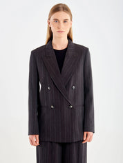 Gestreifter Doppelreiher-Blazer Vicolo