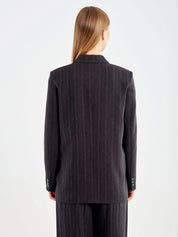 Gestreifter Doppelreiher-Blazer Vicolo