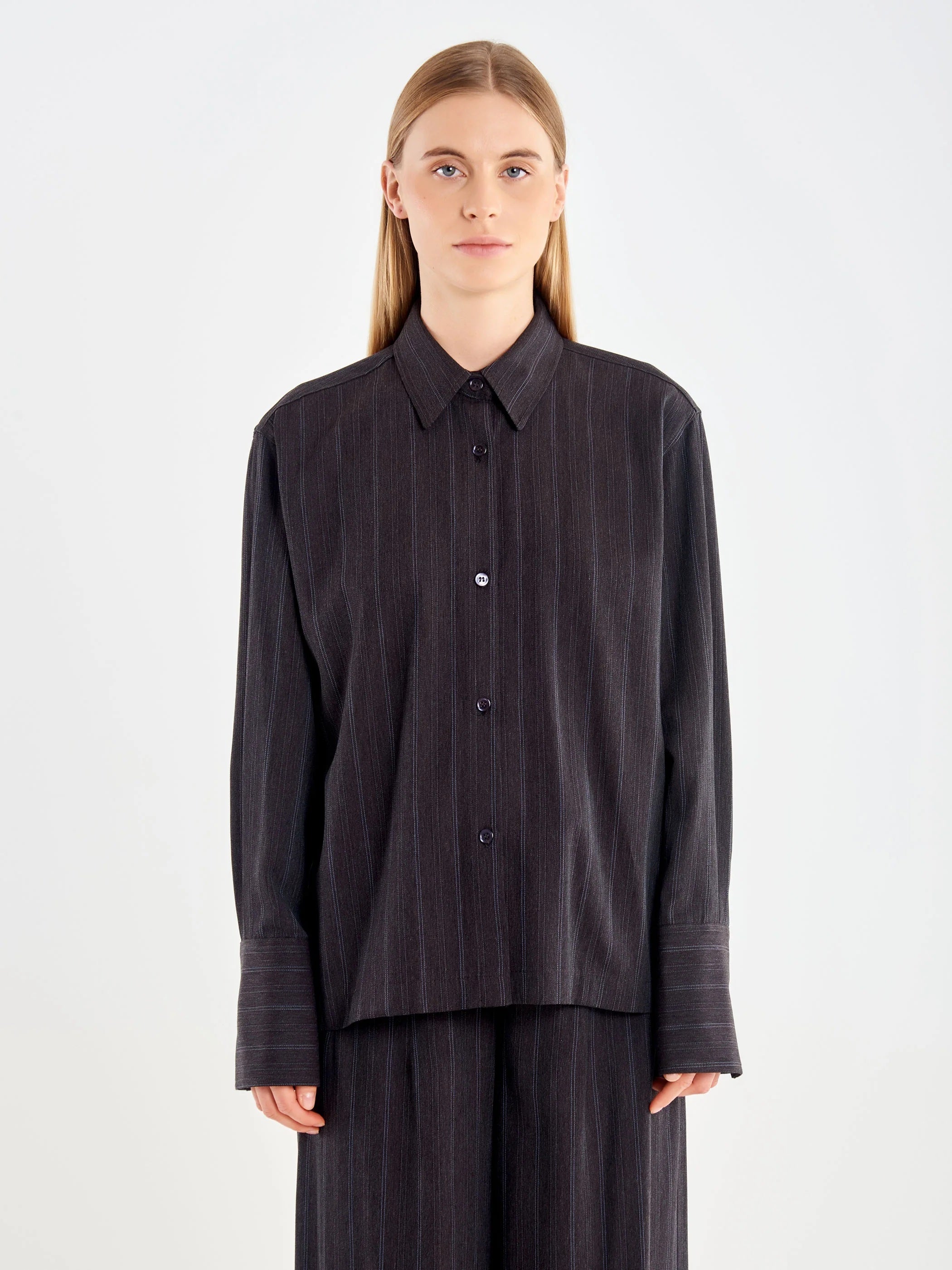 Camicia in tessuto gessato Vicolo