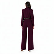 Elegant jumpsuit with belt