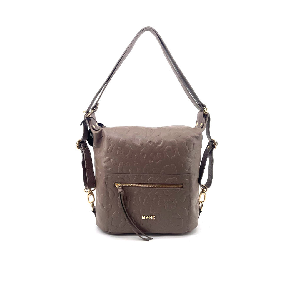 Borsa/Zaino Print in pelle M*Brc