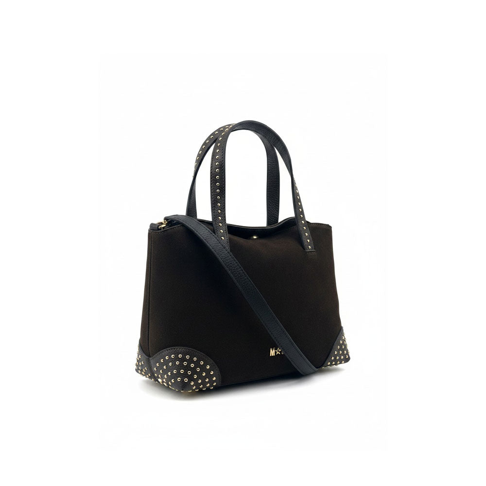 Borsa a spalla Chiodi in pelle scamosciata M*Brc