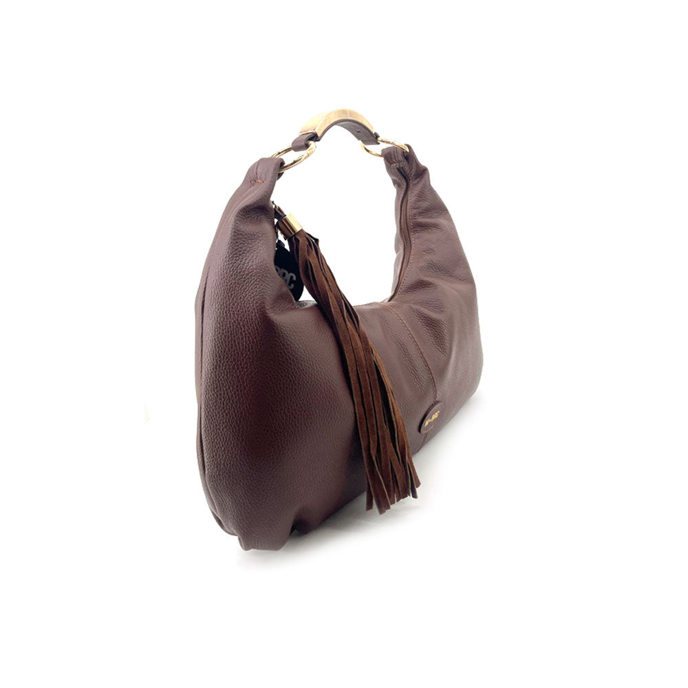 Schultertasche Circle aus Leder M*Brc