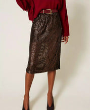 Gonna longuette in paillettes Twinset