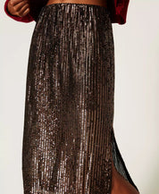 Gonna longuette in paillettes Twinset