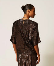 Twinset sequined crew-neck blouse