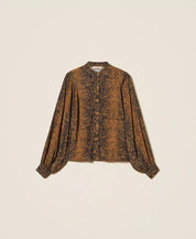Camicia in crêpe de Chine a stampa python Twinset