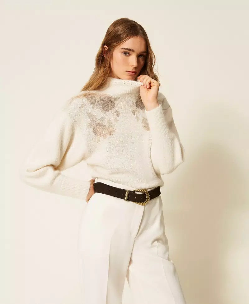 Maglia in misto alpaca jacquard Twinset