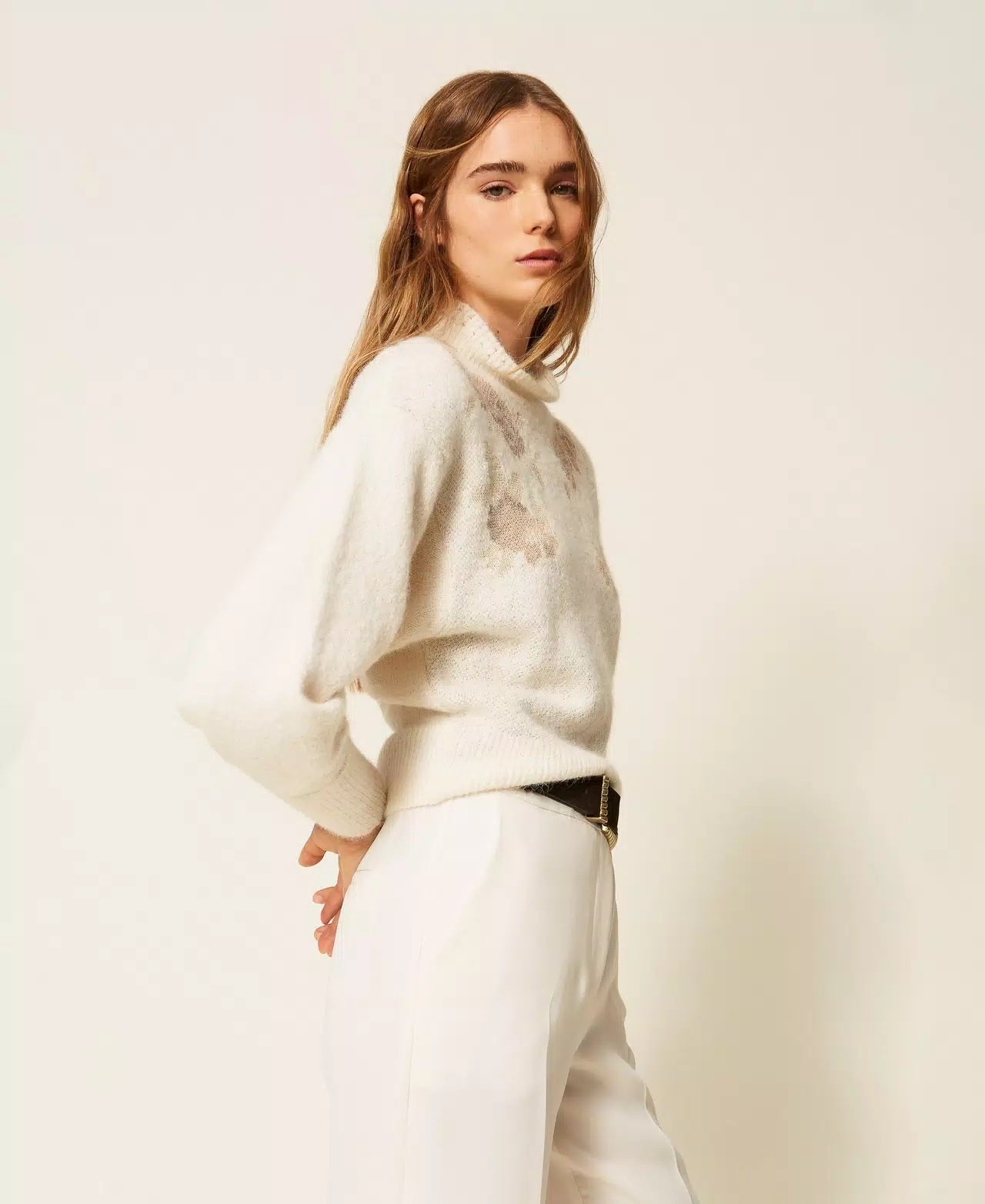 Maglia in misto alpaca jacquard Twinset