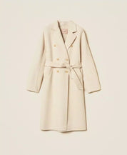 Cappotto in panno di misto lana Twinset