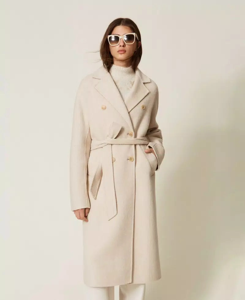 Cappotto in panno di misto lana Twinset