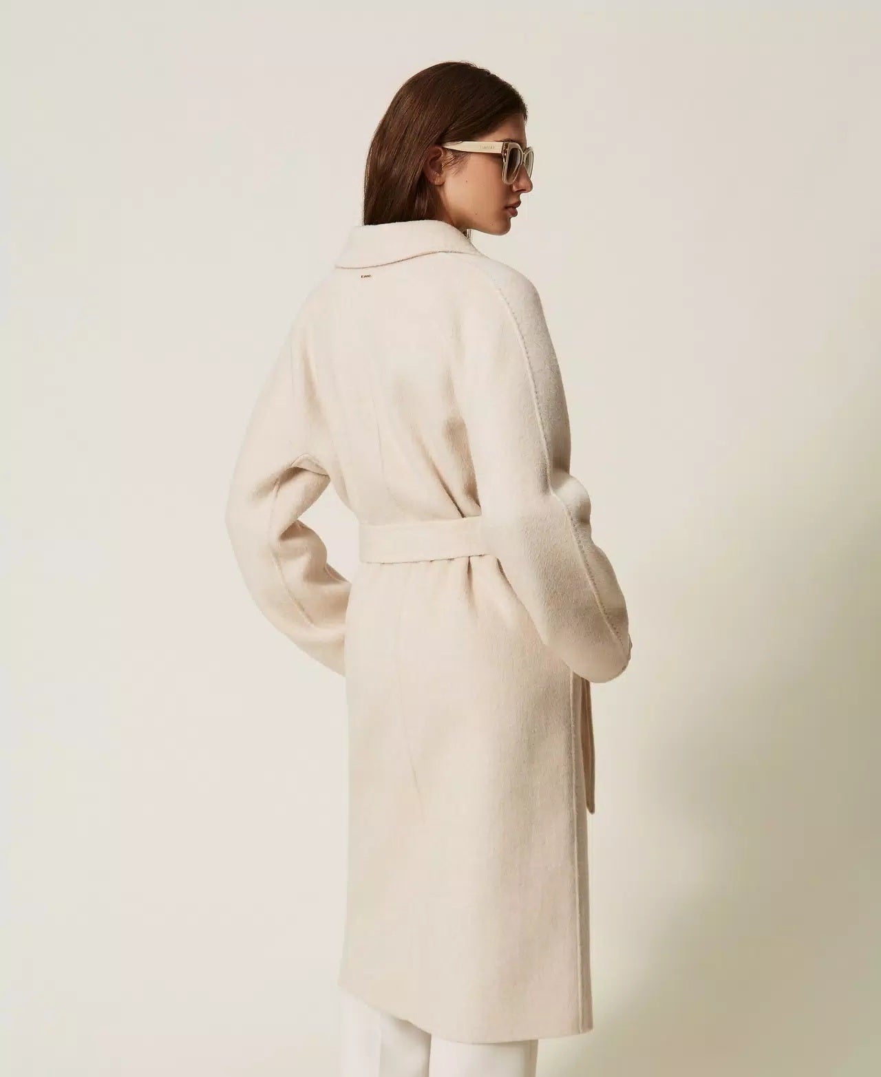 Cappotto in panno di misto lana Twinset