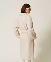 Cappotto in panno di misto lana Twinset