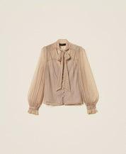 Camicia in tulle con lurex Twinset