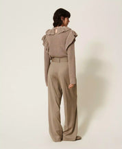 Twinset Hose Palazzo aus mattem Satin