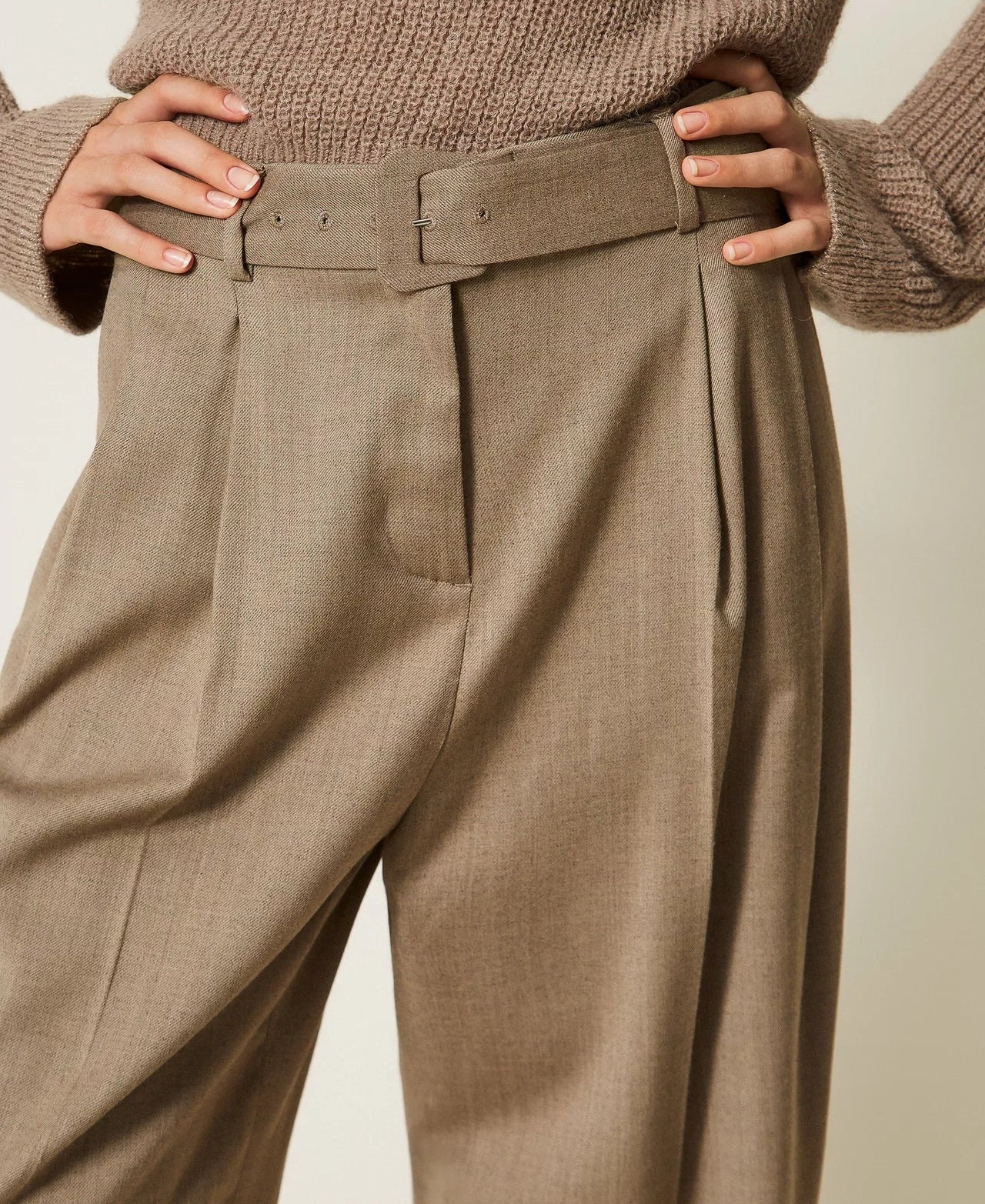 Twinset Hose Palazzo aus mattem Satin