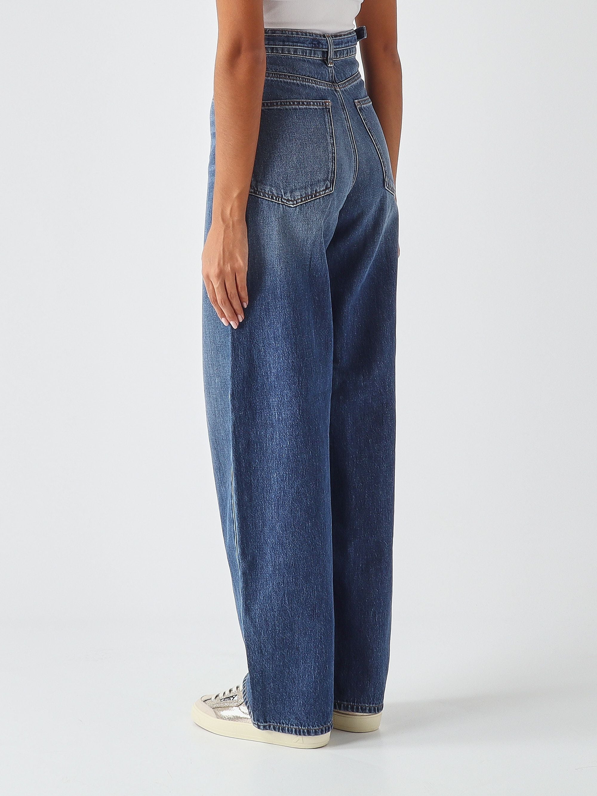 Jeans vita alta in cotone Twinset