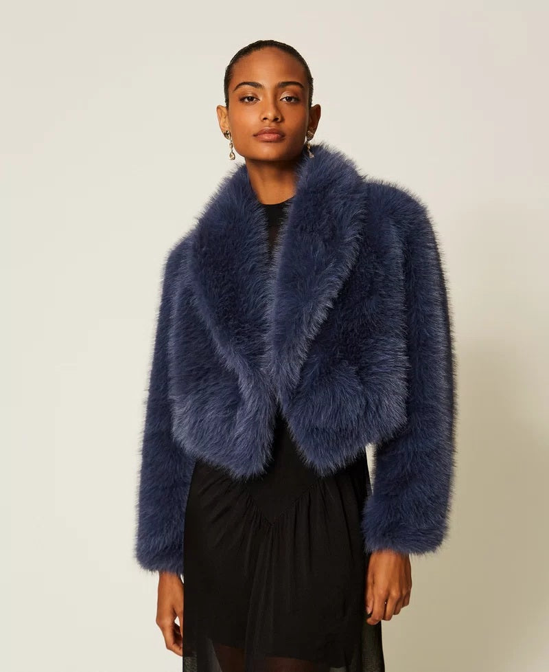 Twinset short faux fur jacket