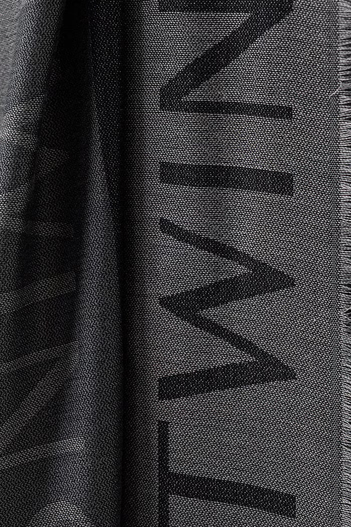 Jacquard stole with Twinset logo
