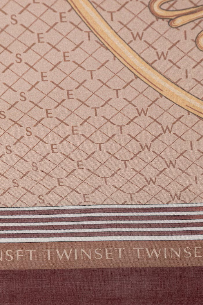 Kefiah con stampa catene Twinset