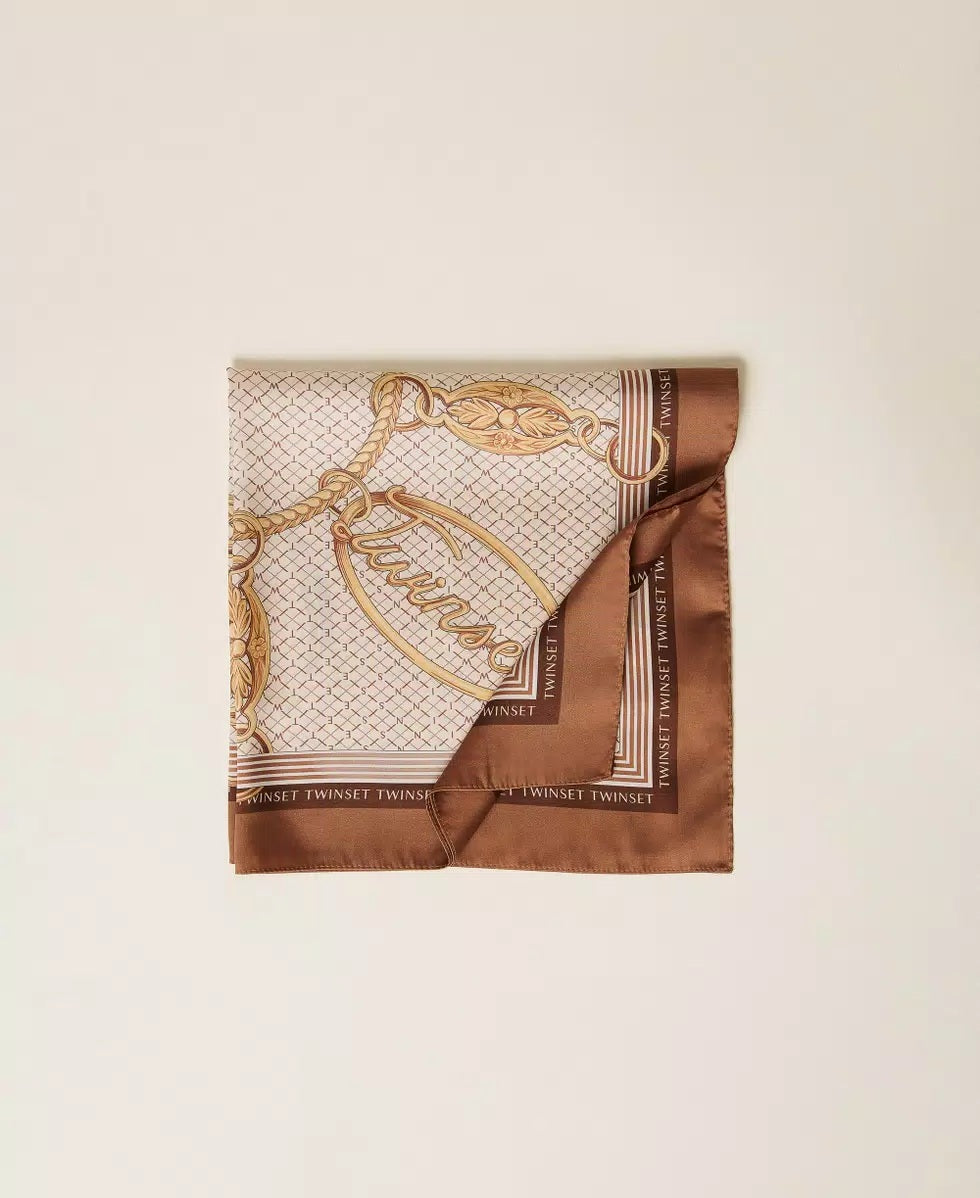 Twinset printed satin scarf