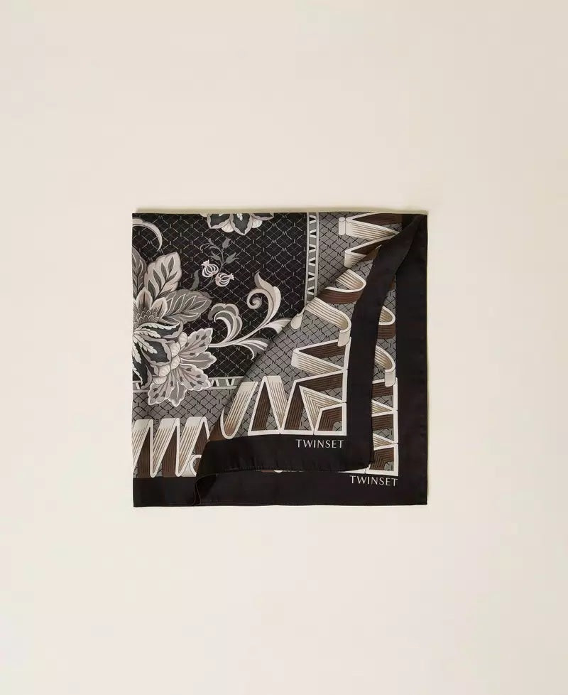 Twinset printed satin scarf