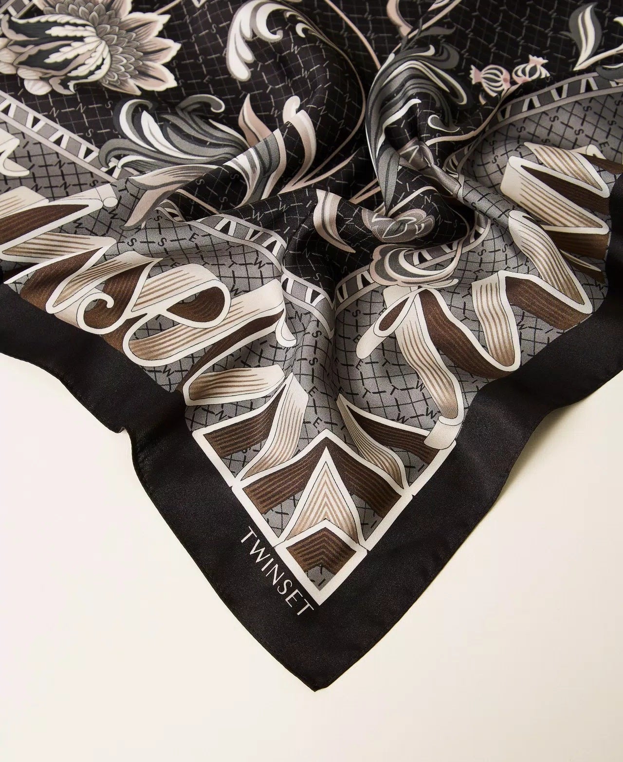 Twinset printed satin scarf