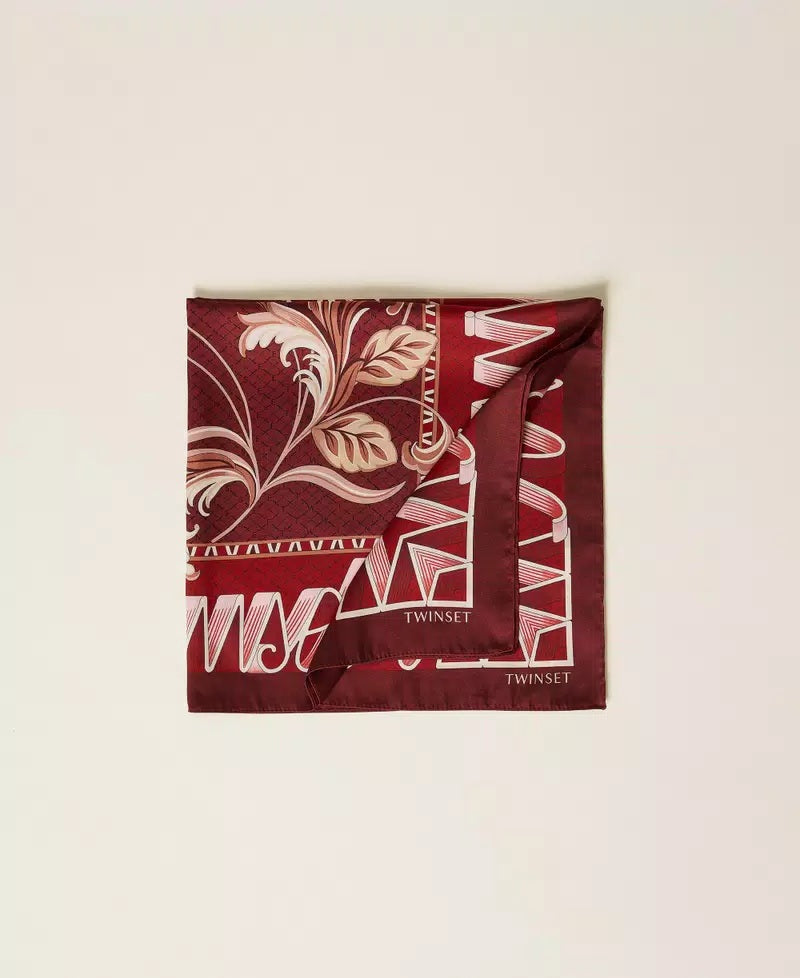 Twinset printed satin scarf