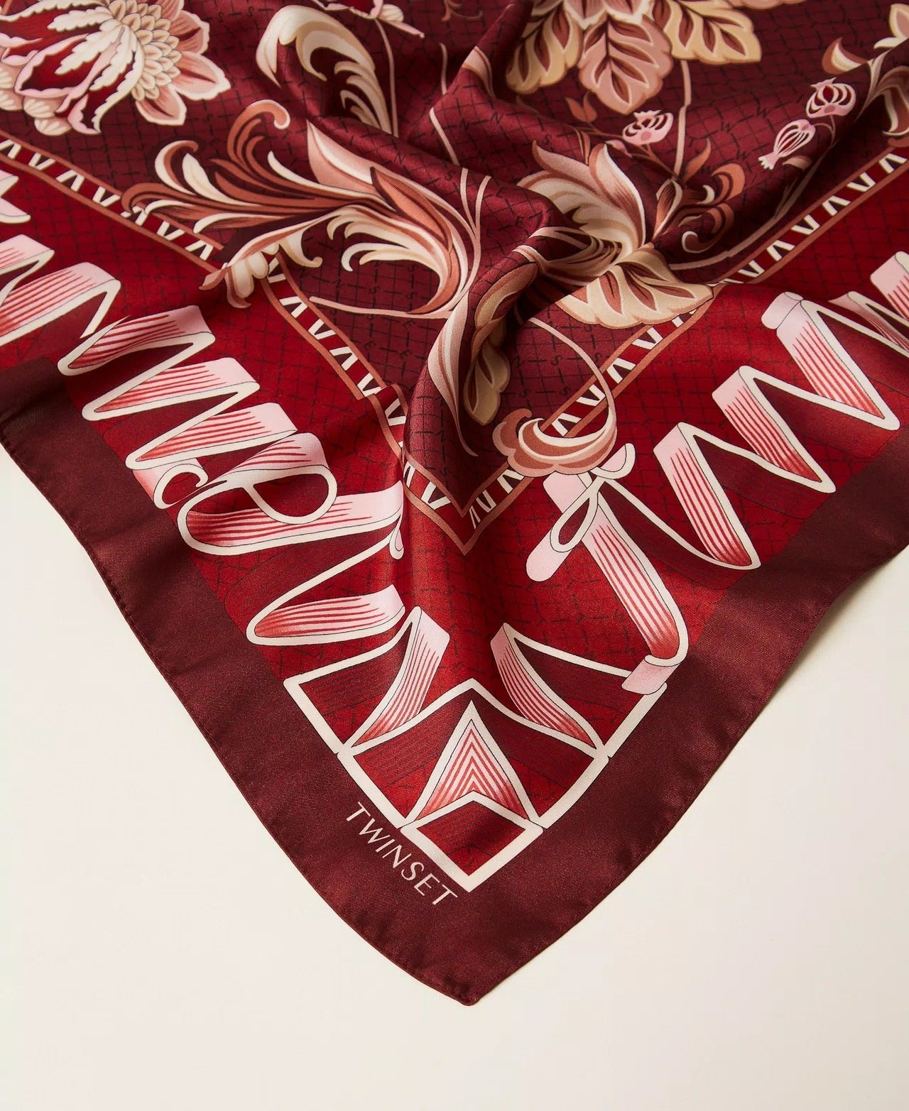 Twinset printed satin scarf