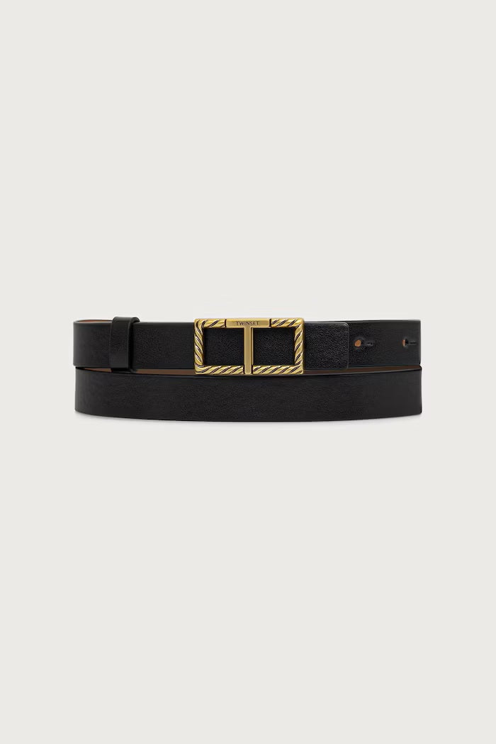 Reversible belt with Twinset logo buckle