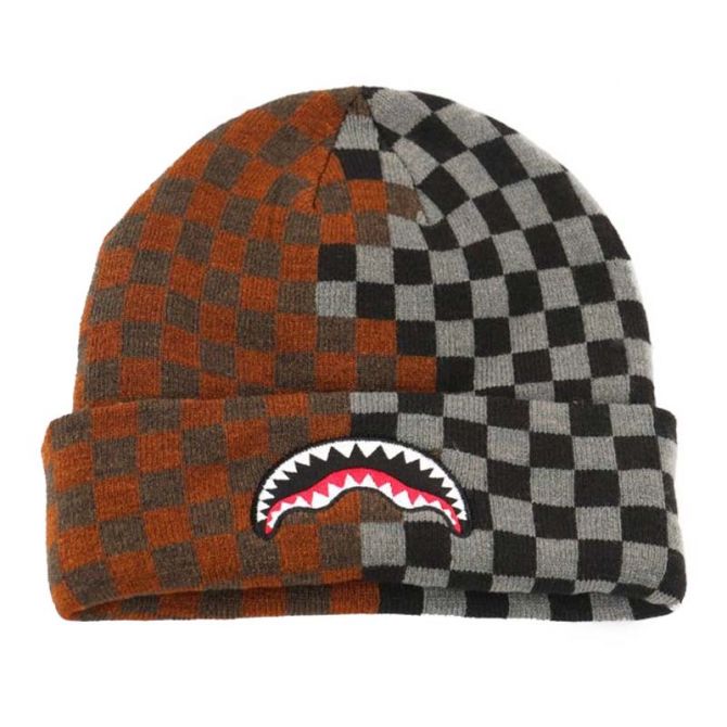 Half And Half Checkered Sprayground Hat