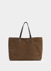 Gherardini Large Suede Monogram Shopper Bag