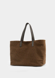 Gherardini Large Suede Monogram Shopper Bag