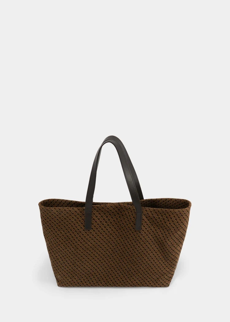 Gherardini Large Suede Monogram Shopper Bag