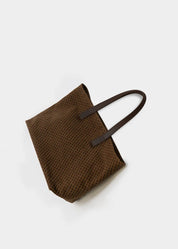 Gherardini Large Suede Monogram Shopper Bag