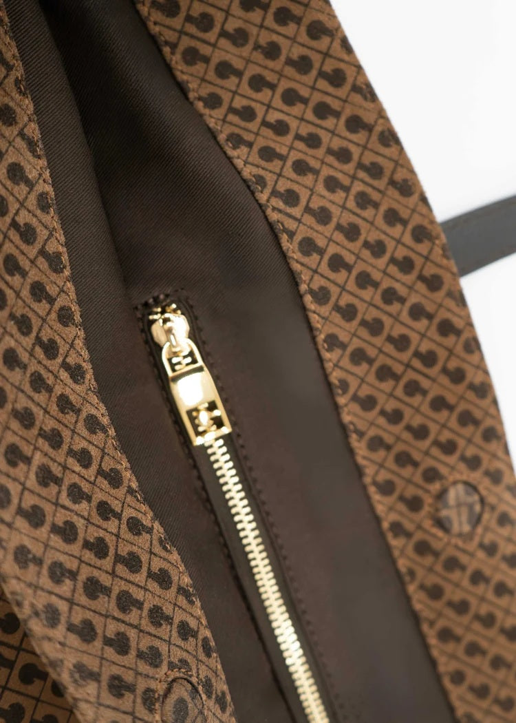 Gherardini Large Suede Monogram Shopper Bag