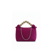 Menbur suede-effect clutch