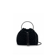 Menbur velvet clutch with rhinestones