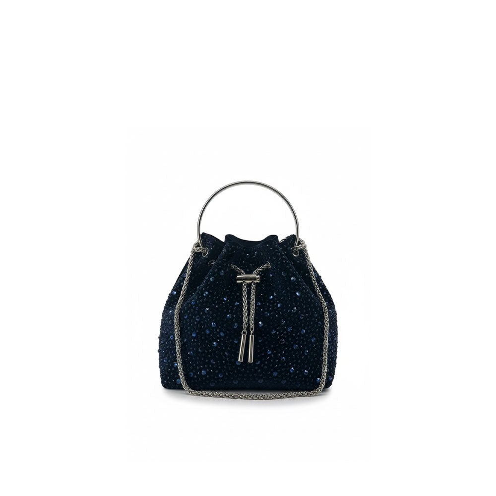 Clutch in velluto con strass Menbur