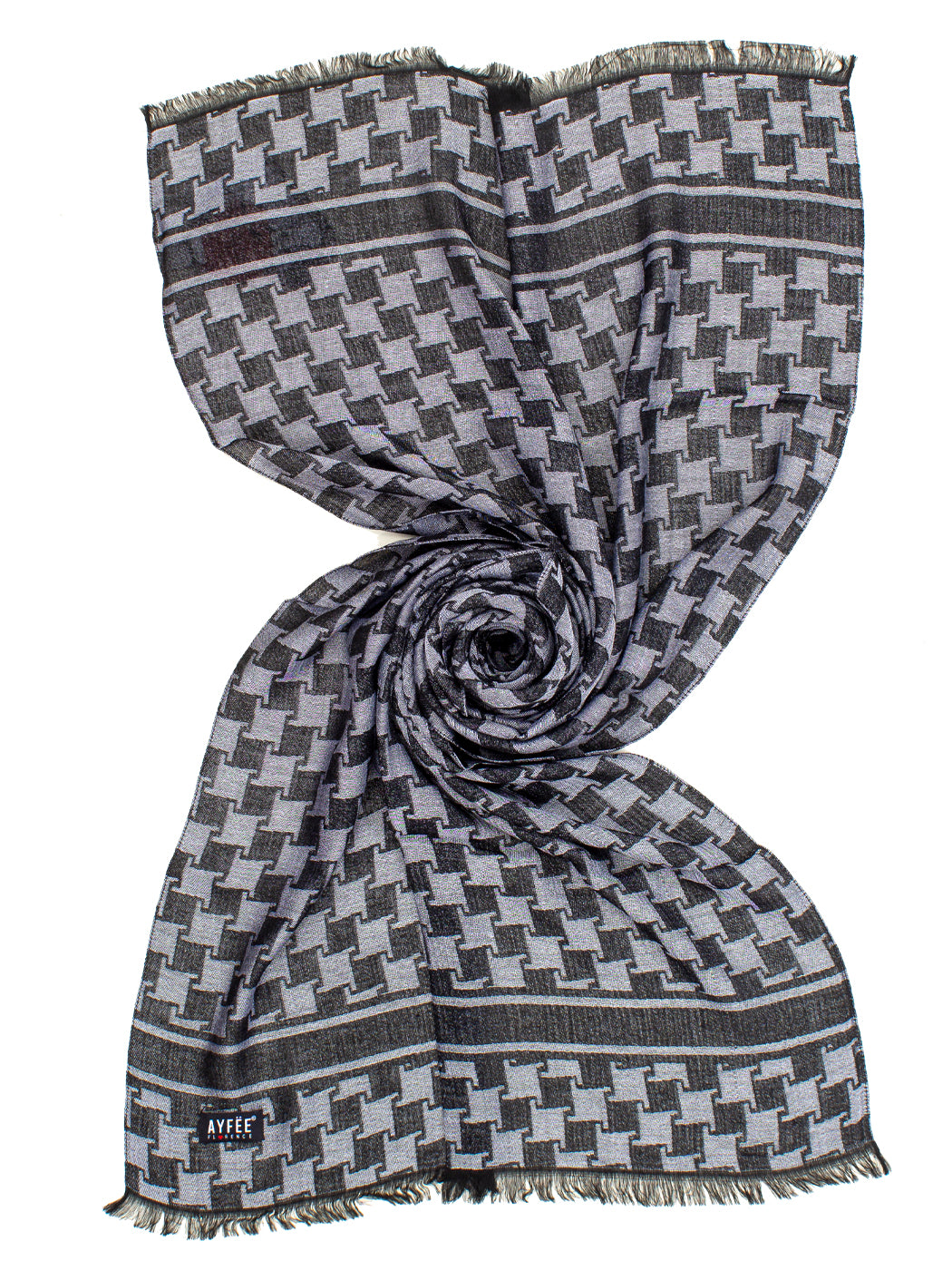 Macro houndstooth stole Ayfee