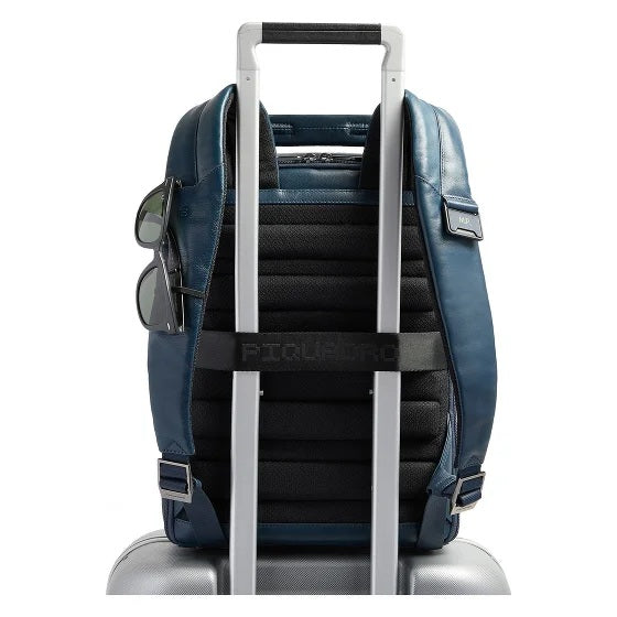 Piquadro Victor leather 13" laptop backpack
