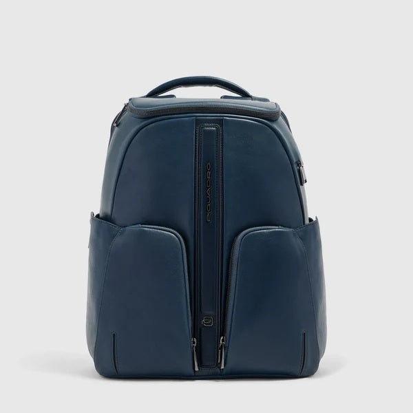 Piquadro Victor leather travel backpack for 14" laptop
