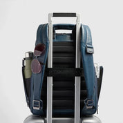 Piquadro Victor leather travel backpack for 14" laptop