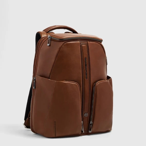 Zaino da viaggio porta pc 14" Victor in pelle Piquadro