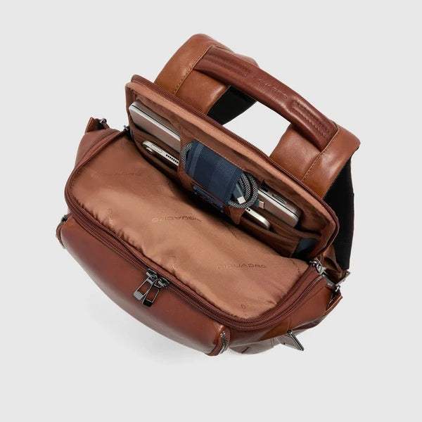 Zaino da viaggio porta pc 14" Victor in pelle Piquadro