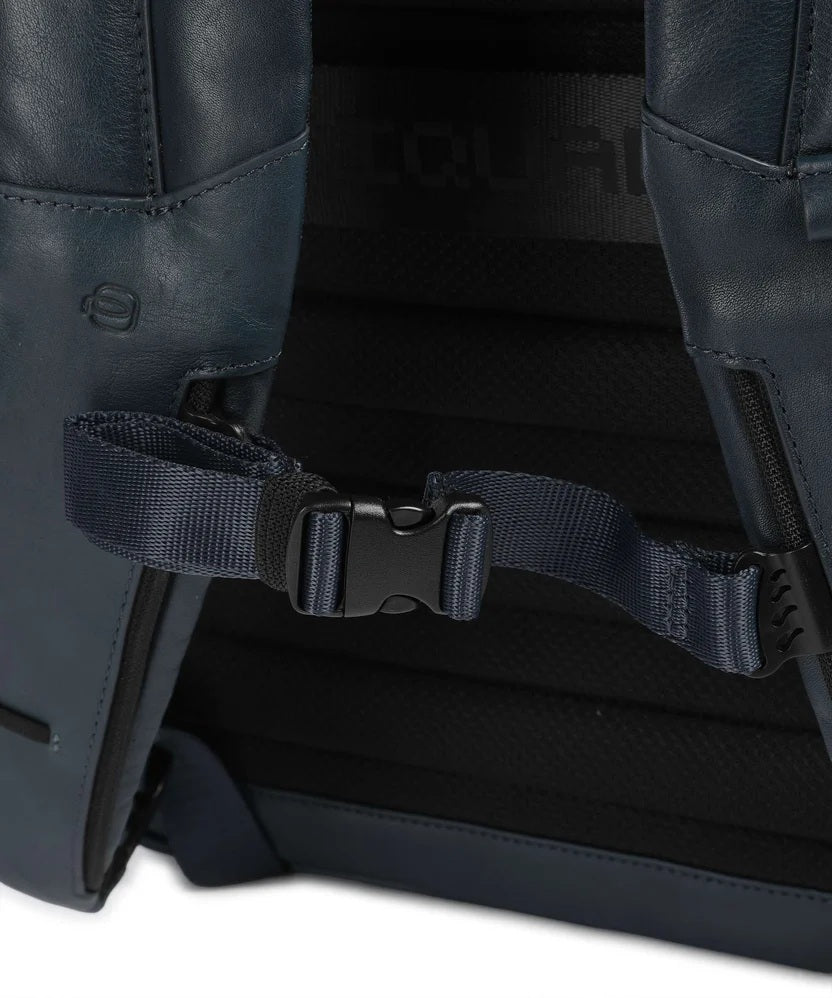 Piquadro Victor leather 15.6" laptop backpack