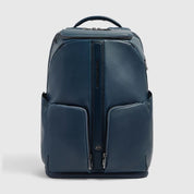 Piquadro Victor leather travel backpack for 15.6" laptop